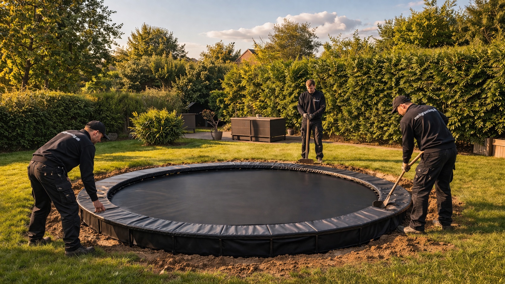 Nedgravning af Trampolin